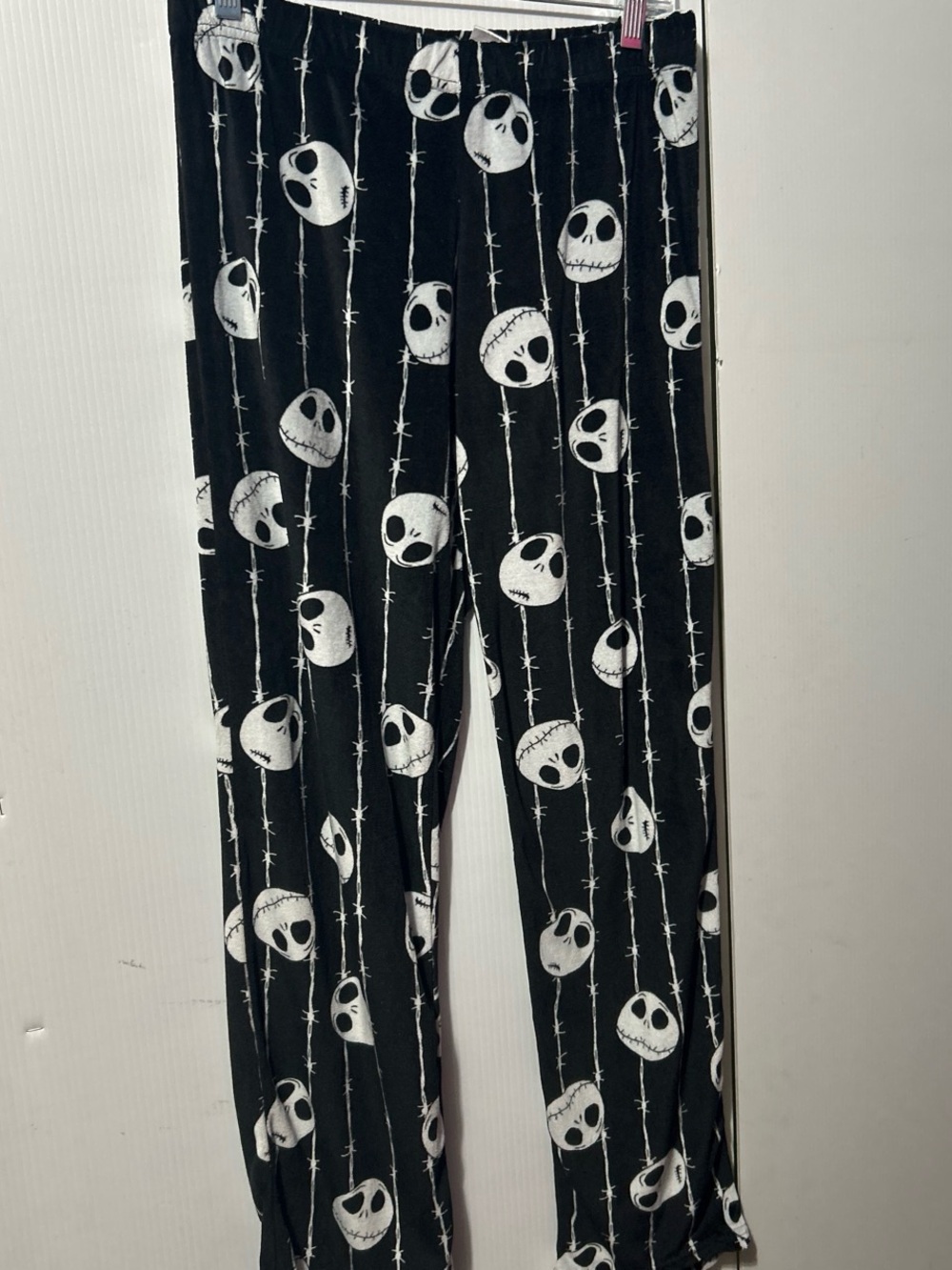 Black Skull-Print Lounge Pajama Pants